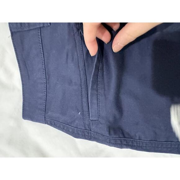 Copper Key Navy Cotton Blend Full Button Front Short Mini Skirt- Size Medium - Picture 7 of 9